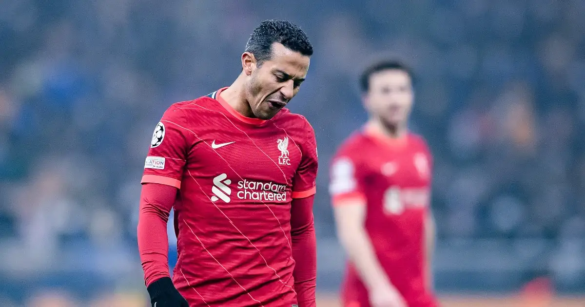 Watch: Thiago cries after being ruled out of Liverpool’s League Cup final