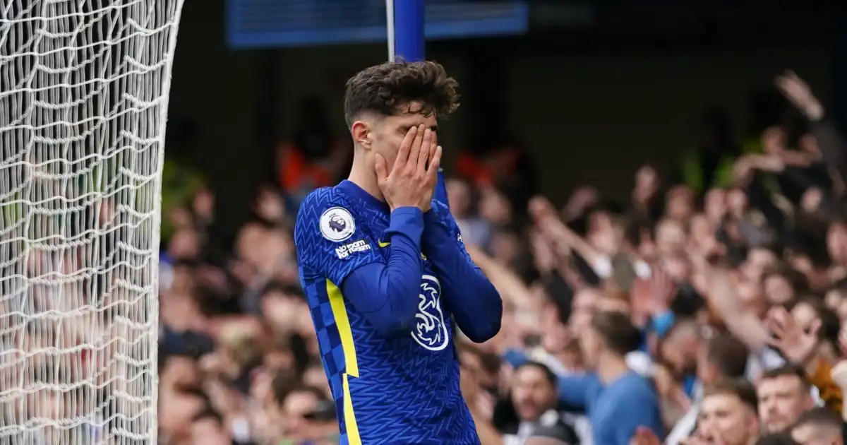 Watch: Kai Havertz gets booked for diving in Chelsea’s FA Cup semi-final