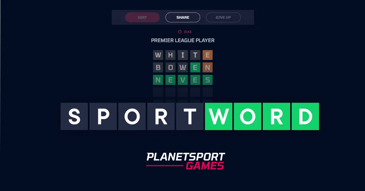 Sportword: Play daily football word game on Planet Sport