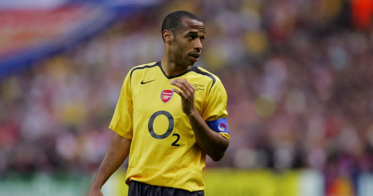 Thierry Henry playing for Arsenal in the Champions League, Paris, Stade de France, 17 May 2006.