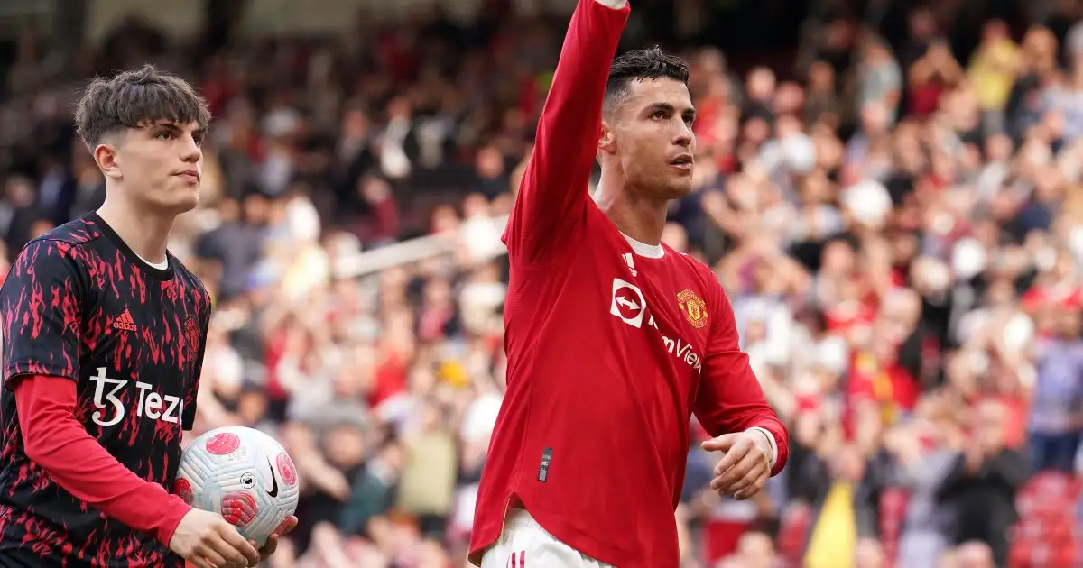 Watch: Ronaldo wonderfully hands ball to Man Utd starlet after hat-trick