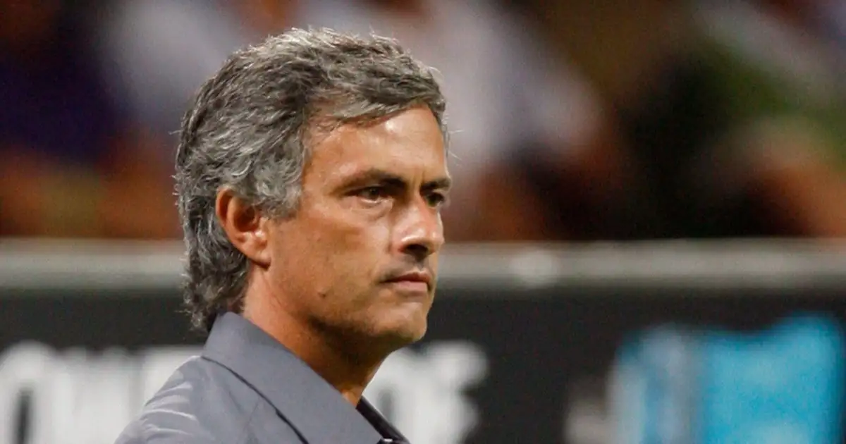 Jose Mourinho managing Inter Milan in the Serie A, San Siro, 29 August 2009.