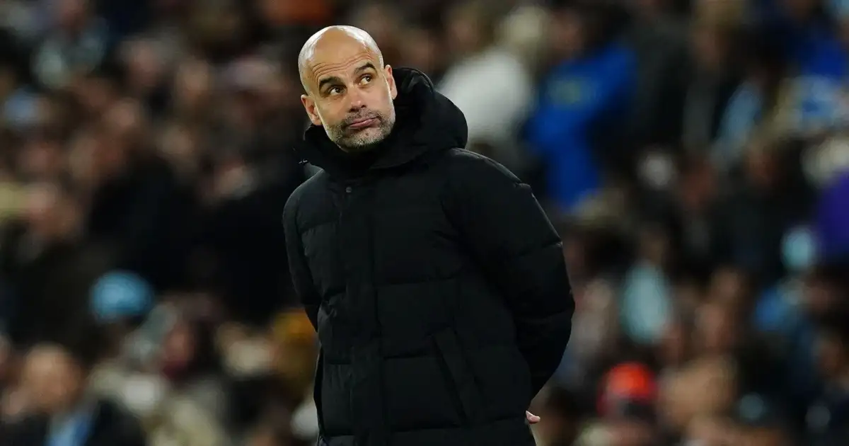 Watch: Pep Guardiola loses his sh*t over Vinicius Junior dummy & goal