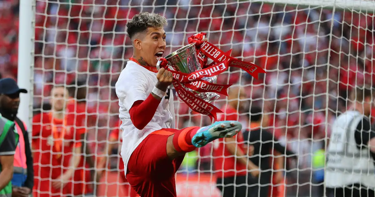 Watch: Roberto Firmino does karate-kick celebration with the FA Cup