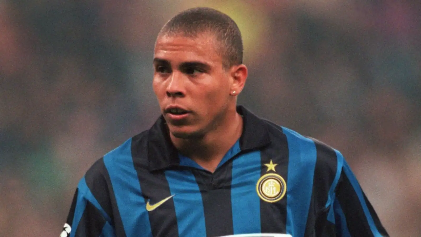 Inter Milan's Ronaldo playing against Spartak Moscow. San Siro, October 1998.