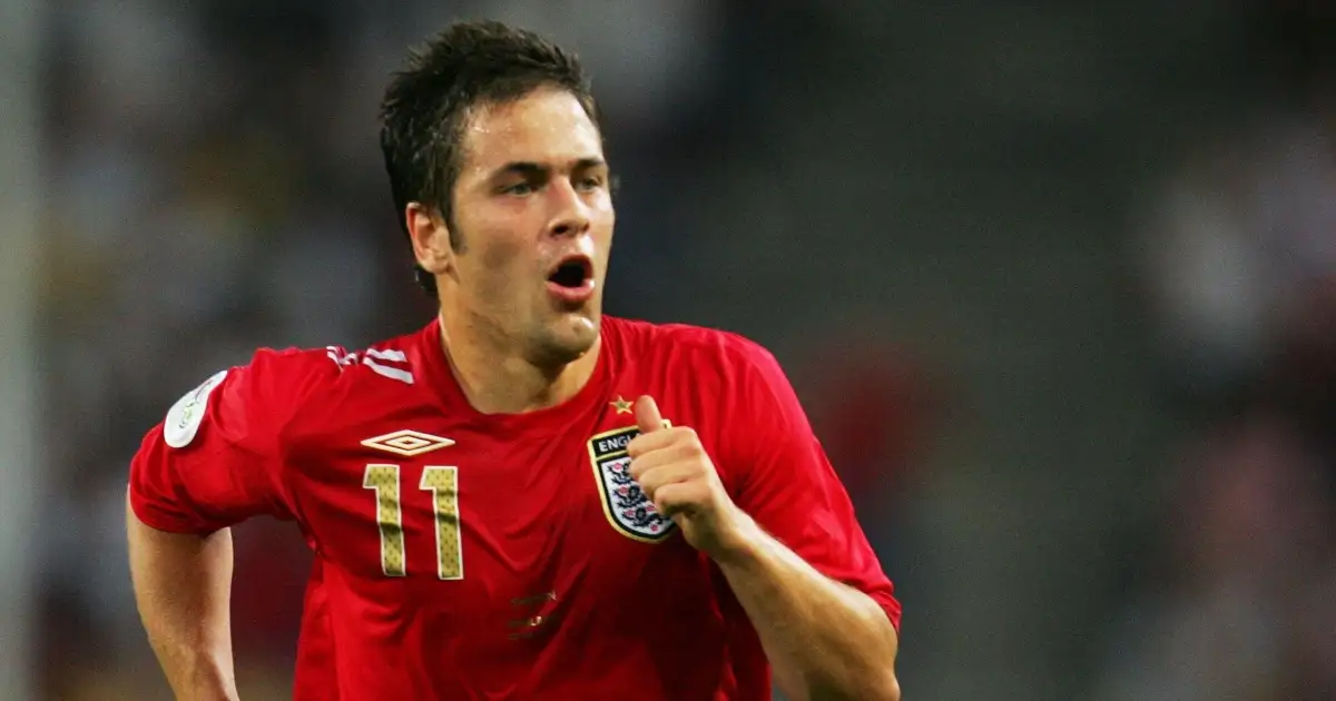 England's Joe Cole during their 2006 World Cup draw against Sweden at FIFA World Cup Stadium, Cologne, Germany, June 2006.