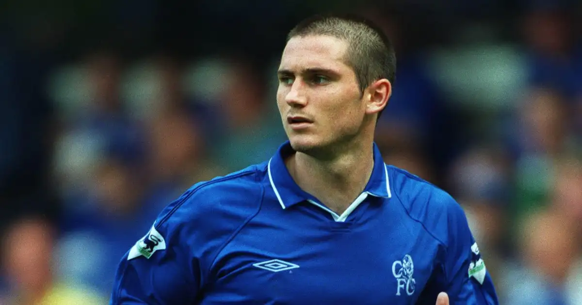 Frank Lampard playing on his debut for Chelsea, Stamford Bridge, 19 August 2001.