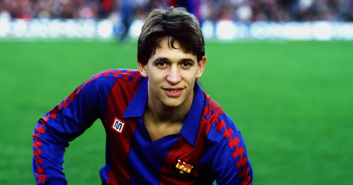 England international striker Gary Lineker poses for a photograph while playing for FC Barcelona, Camp Nou, Barcelona, 01 November 1986