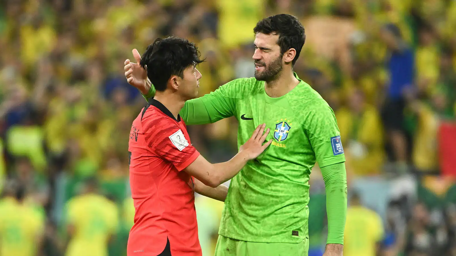 Watch: Brazil’s Alisson shows class in wholesome moment with Son