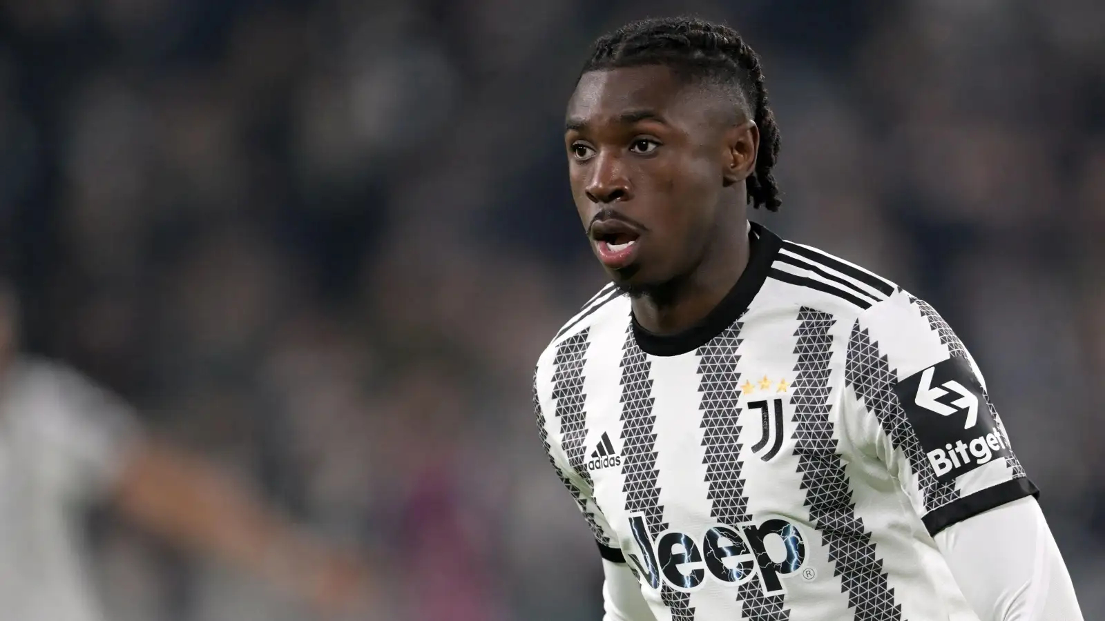 Moise Kean during the Serie A match between Juventus and Fiorentina at Allianz Stadium, Turin, February 2023.