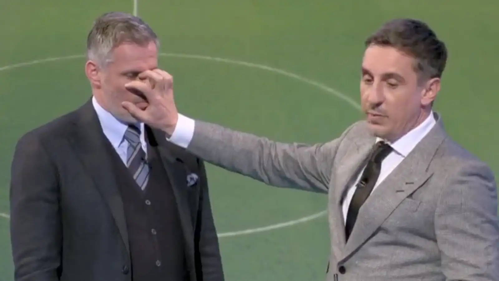 Carra and Neville’s ridiculous ‘claw’ debate was MNF at its slapstick best