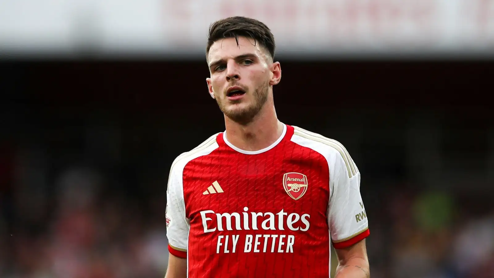 Declan Rice of Arsenal during the Emirates Cup match between Arsenal and AS Monaco at the Emirates Stadium, London on Wednesday 2nd August 2023.