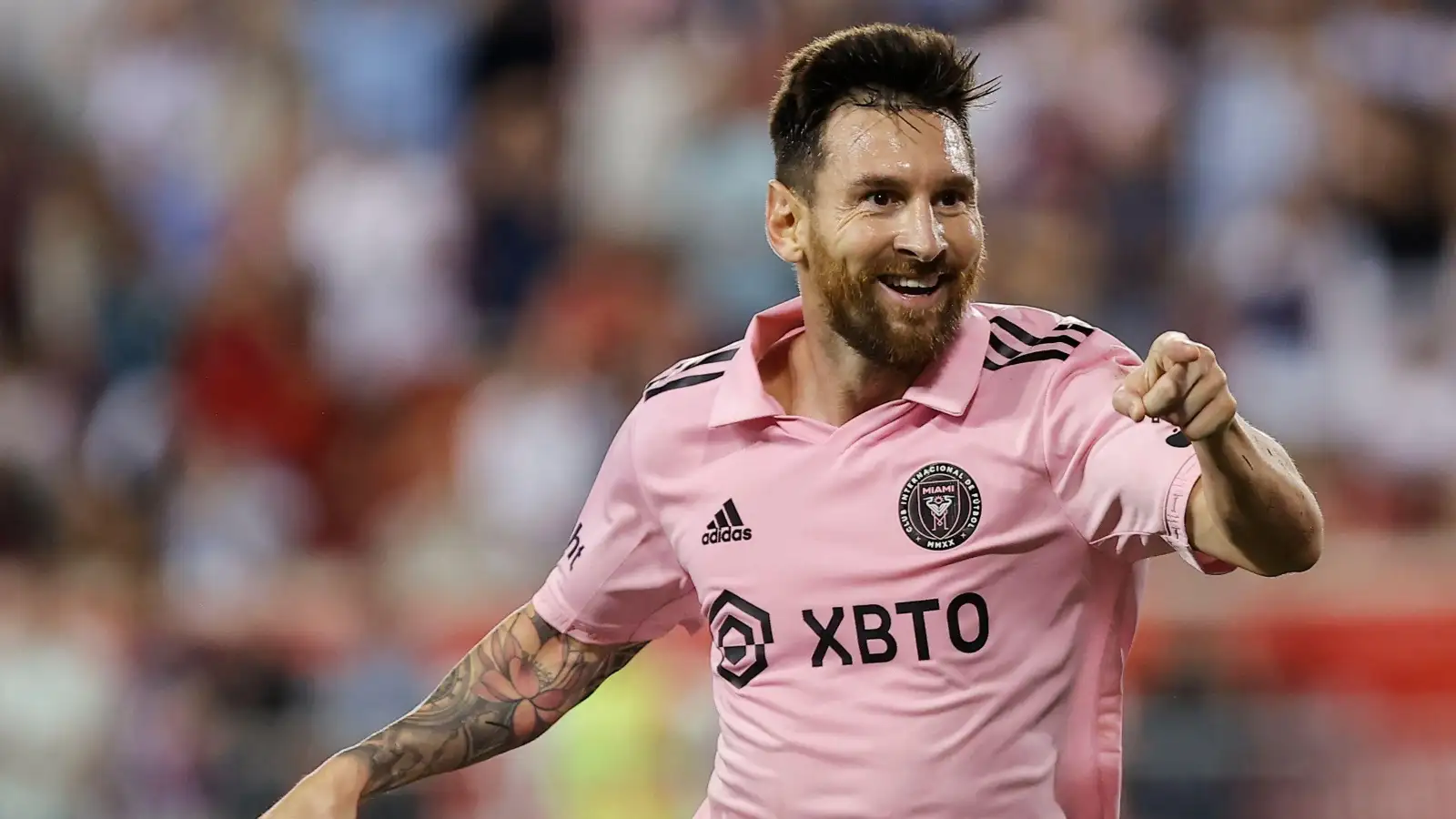 Surrounded by five defenders, Lionel Messi chose his MLS debut to reinvent the rules of physics
