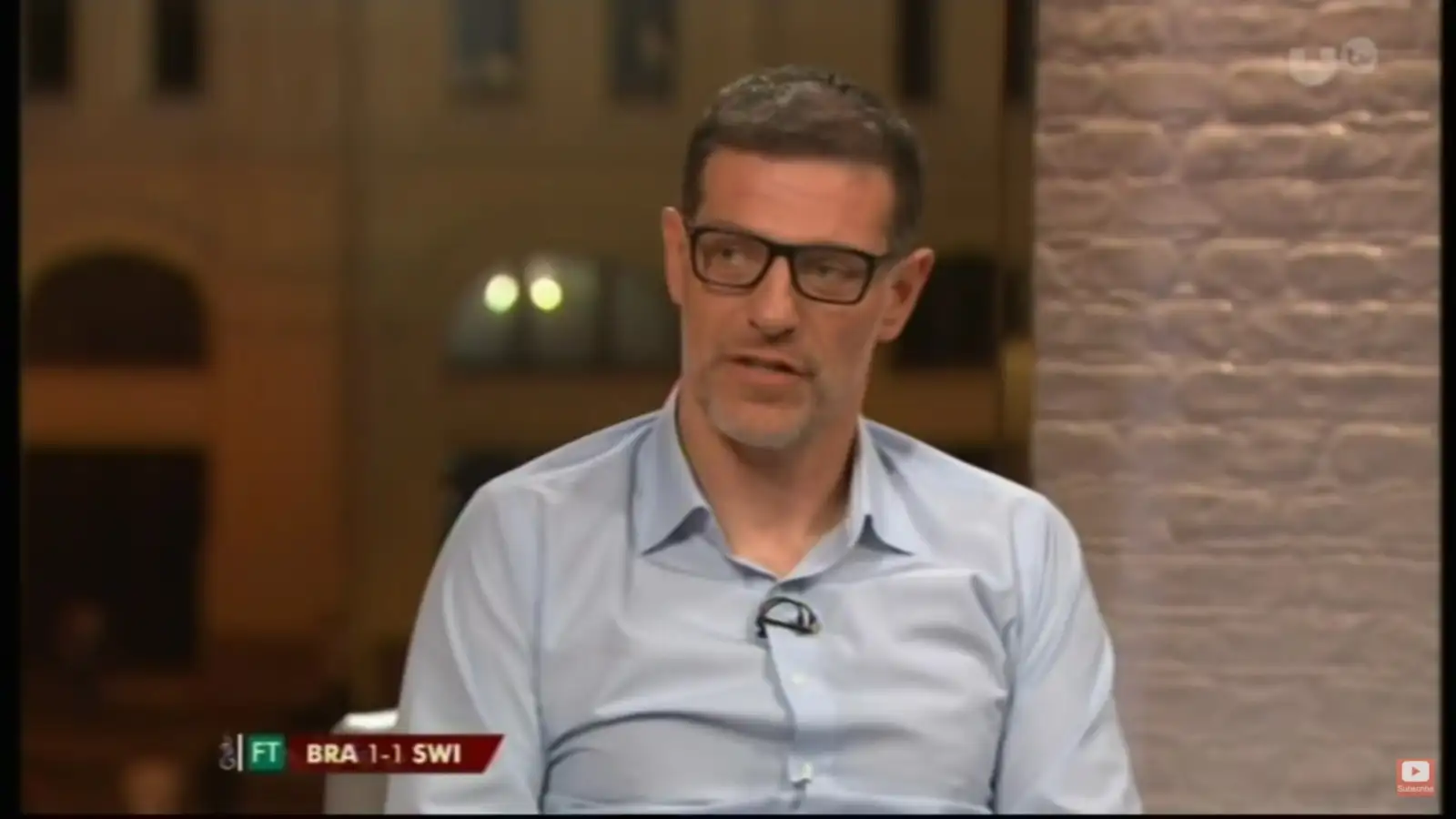 Slaven Bilic during ITV's coverage of the 2018 World Cup match between Brazil and Switzerland in ITV's World Cup studio, Moscow, Russia, June 2018.