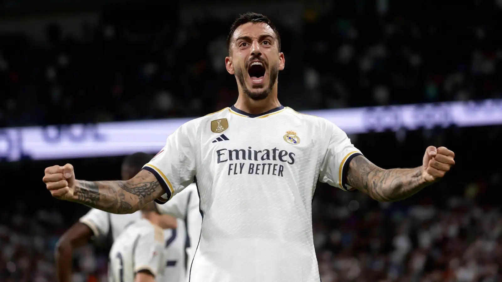 Madrid, Spain. 17th Sep, 2023. Jose Luis Mato, Joselu of Real Madrid CF during the La Liga match between Real Madrid and Real Sociedad played at Santiago Bernabeu Stadium on September 17, 2023 in Madrid, Spain.