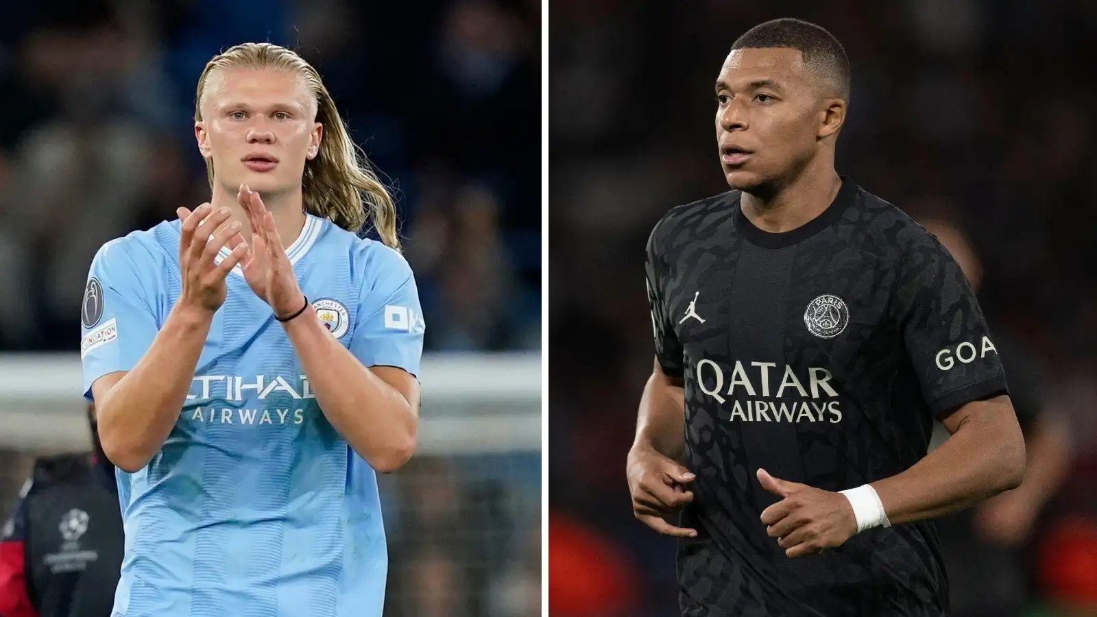 Kylian Mbappe Erling Haaland Champions League 2023