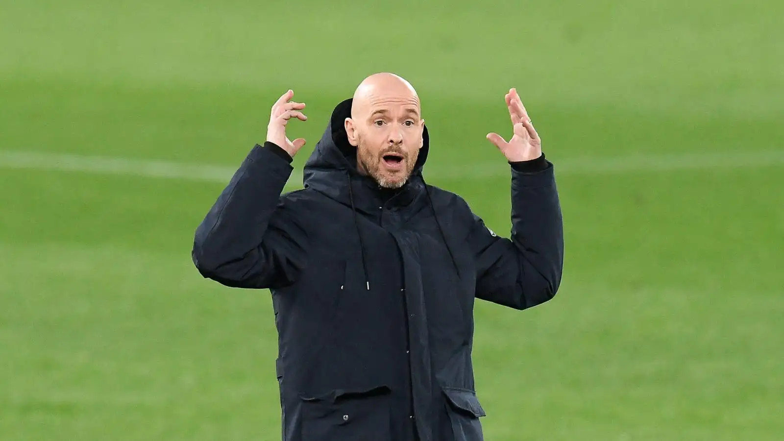 Rome, Italy. 15th Apr, 2021. Erik ten Hag coach of Ajax at the Roma vs Lazio Europa League Quarter-finals