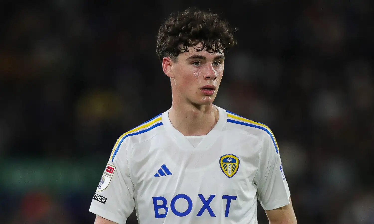 Archie Gray #22 of Leeds United during the Sky Bet Championship match Leeds United vs West Bromwich Albion at Elland Road, Leeds, United Kingdom, 18th August 2023