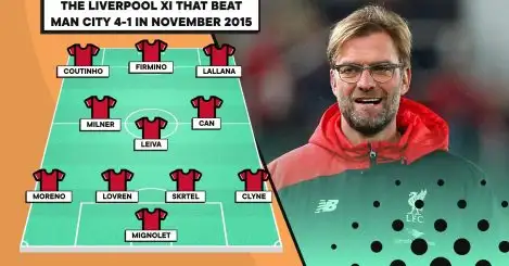 The Liverpool XI that beat Man City in 2015