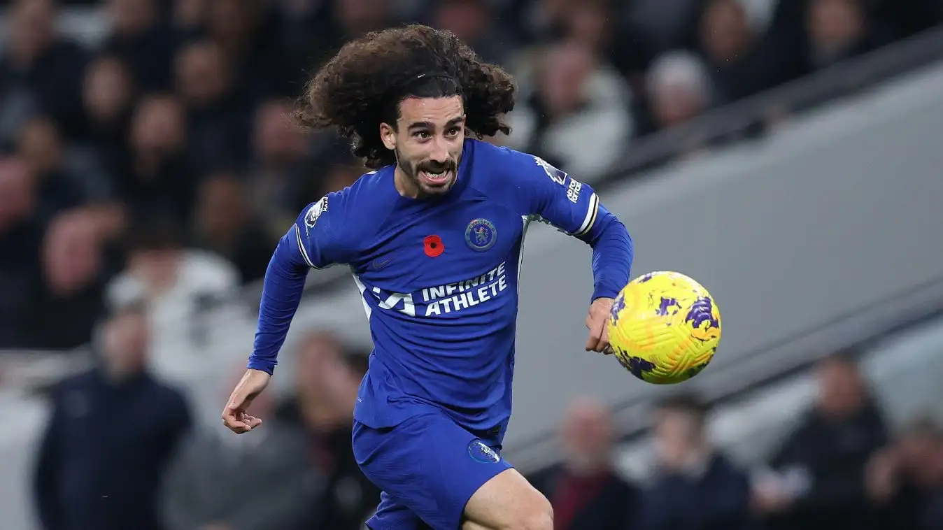 London, UK. 6th Nov, 2023. Marc Cucurella of Chelsea during the Premier League match at the Tottenham Hotspur Stadium, London.