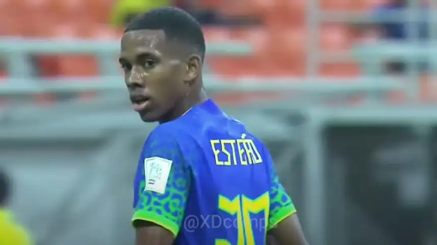 Estevao Willian in action for Brazil against England at the under-17 World Cup. Credit: XDcomps YouTube.