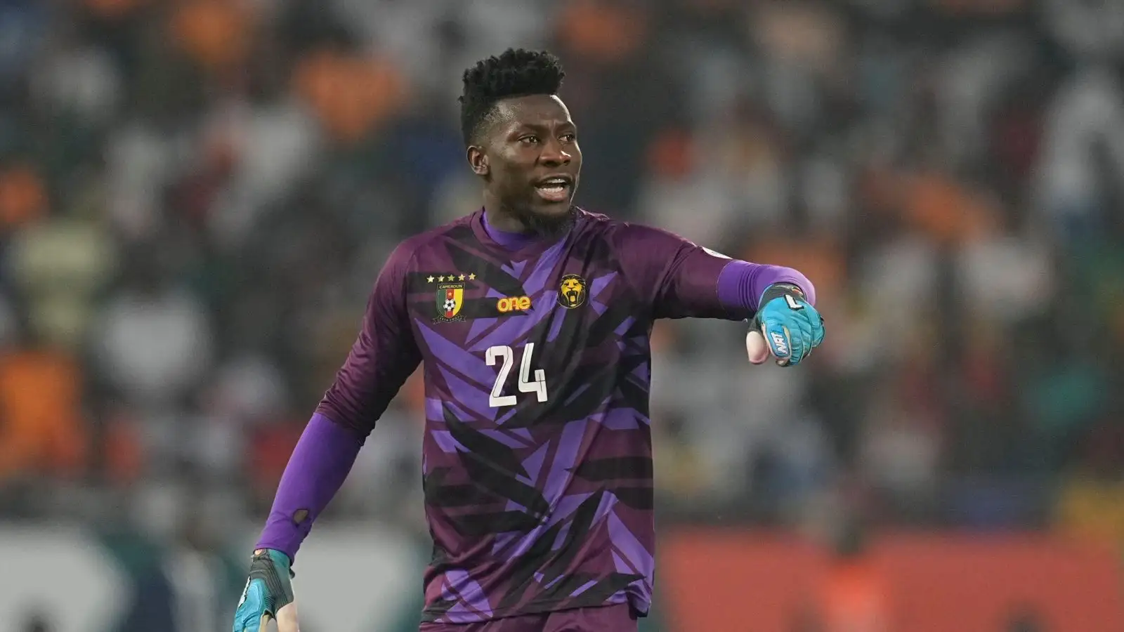 Andre Onana in action for Cameroon.