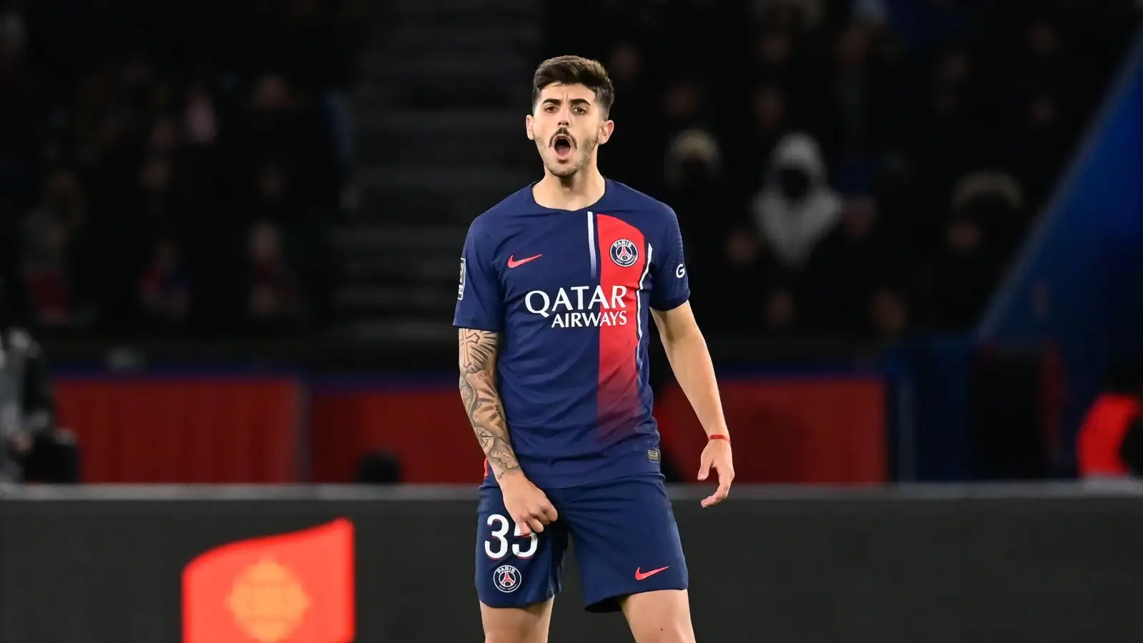 Paris, France. 03rd Jan, 2024. Julien Mattia/Le Pictorium - PSG - Toulouse FC - 03/01/2024 - France/Ile-de-France (region)/Paris - Lucas Beraldo during the Champions Trophy, between PSG and Toulouse FC, at the Parc de Princes, January 03, 2024.