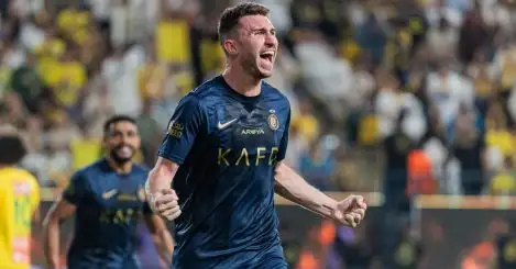 Aymeric Laporte celebrates for Al Nassr.