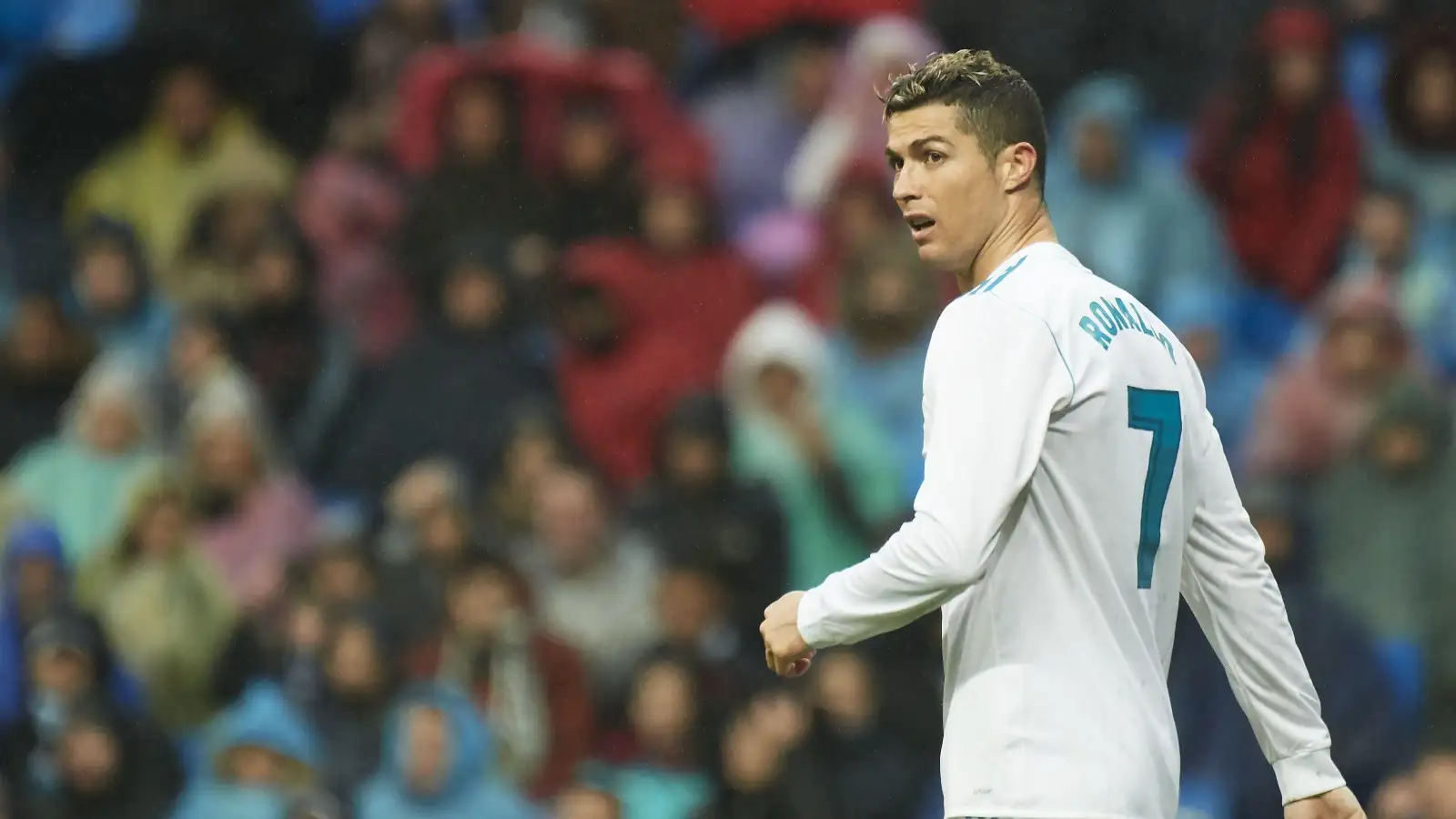 Cristiano Ronaldo looks on for Real Madrid.