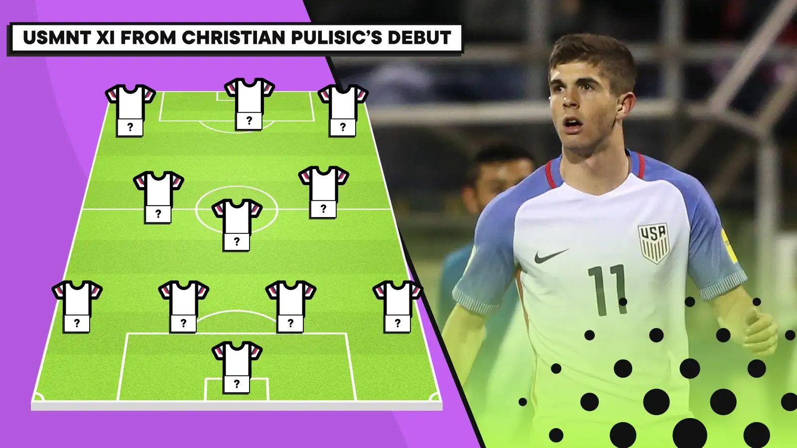 Where are they now? USMNT's XI from Christian Pulisic's debut in 2016