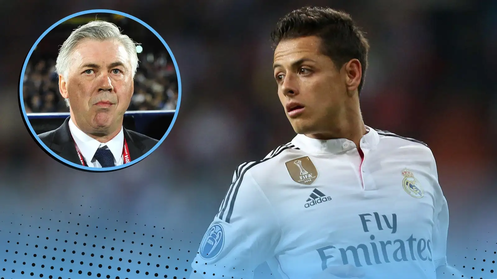 Carlo Ancelotti and Javier Hernandez