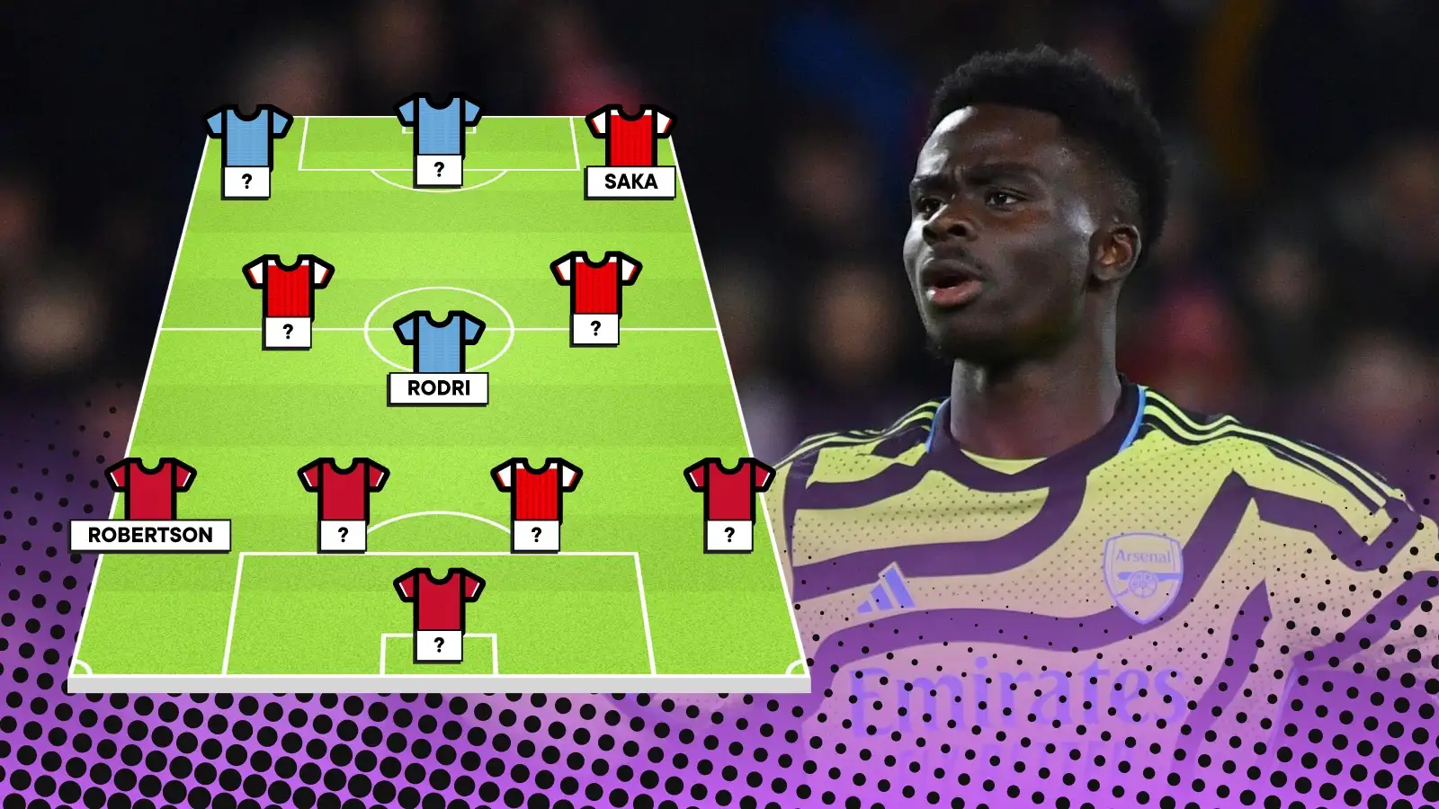 Arsenal's Bukayo Saka leads WhoScored's Premier League combined XI of title challengers Arsenal, Man CIty and Liverpool