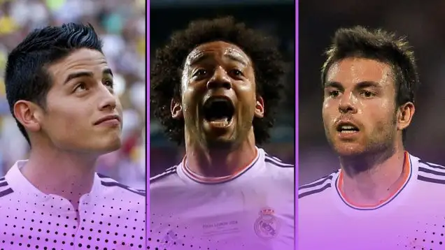 Real Madrid former players James Rodriguez, Marcelo and Asier illaramendi. Quiz: Can you name where they're playing their football today?