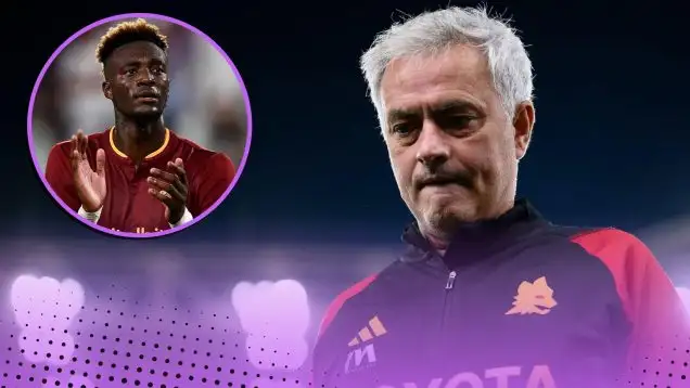 Tammy Abraham and Jose Mourinho at Roma.