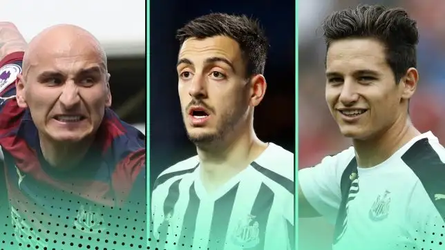 Newcastle Former Players Quiz featuring (L-R) Jonjo Shelvey, Joselu, Florian Thauvin