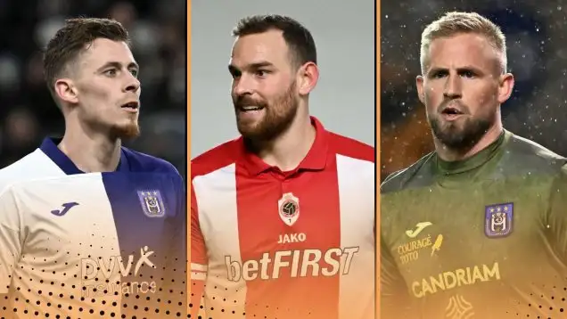 Thorgan Hazard, Vincent Janssen and Kasper Schmeichel