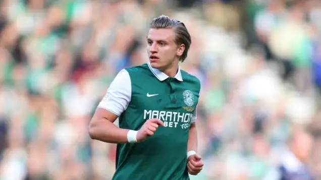 Hampden Park, Glasgow, Scotland. 13th Mar, 2016. Scottish League Cup Final. Hibernian versus Ross County. Jason Cummings