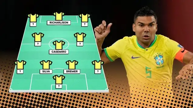Brazil XI Players Left Out of the 2024 Copa America squad featuring Manchester United midfielder Casemiro