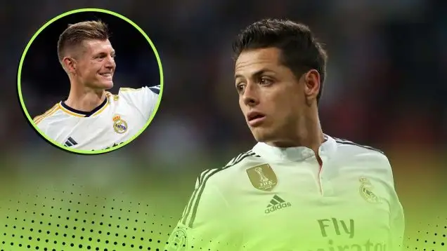 Toni Kroos and Javier Hernandez at Real Madrid