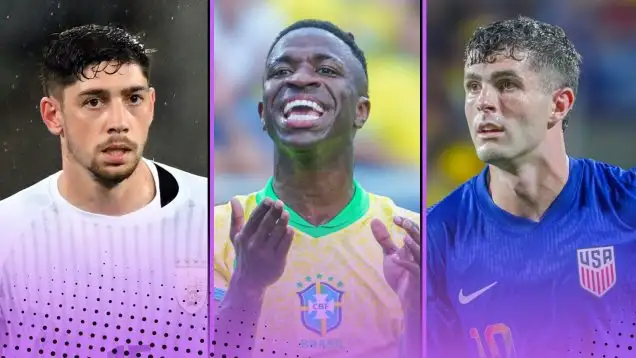 Copa America most valuable players featuring Uruguay Federico Valverde Brazil Vinicius Junior USA Christian Pulisic