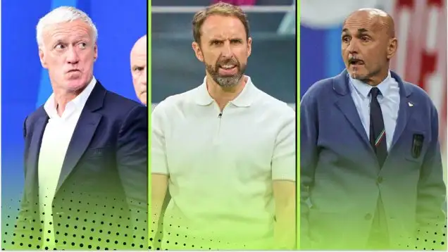 Didier Deschamps, Gareth Southgate, Luciano Spalletti.