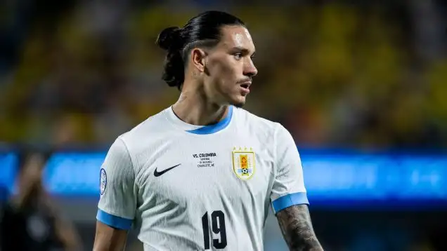 Darwin Nunez in action for Uruguay.