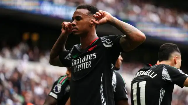 Gabriel scored the only goal at the Tottenham Hotspur Stadium.