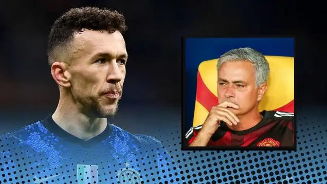 Ivan Perisic and Jose Mourinho.