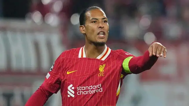 Virgil van Dijk of Liverpool gestures during a Champions League Group Phase day 3 game