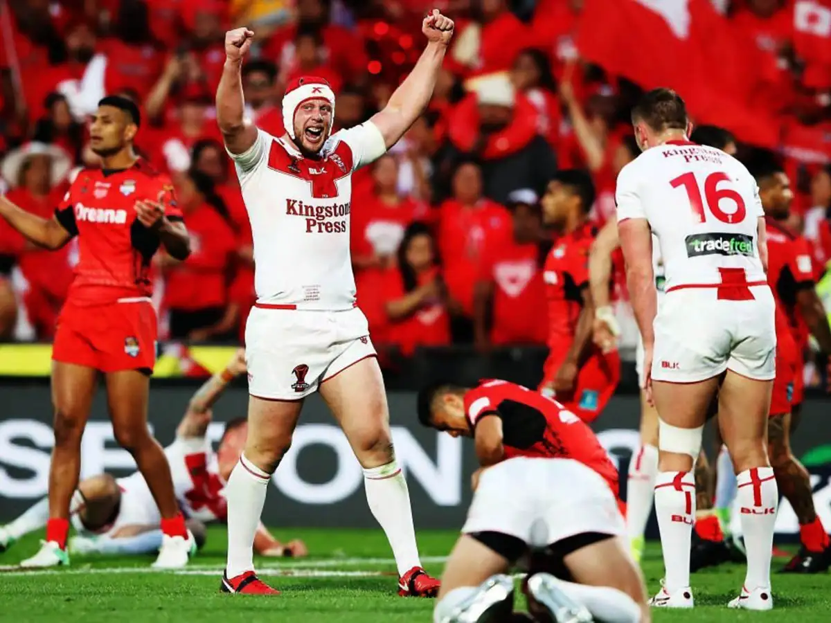 Chris Hill after World Cup semi-final win over Tonga