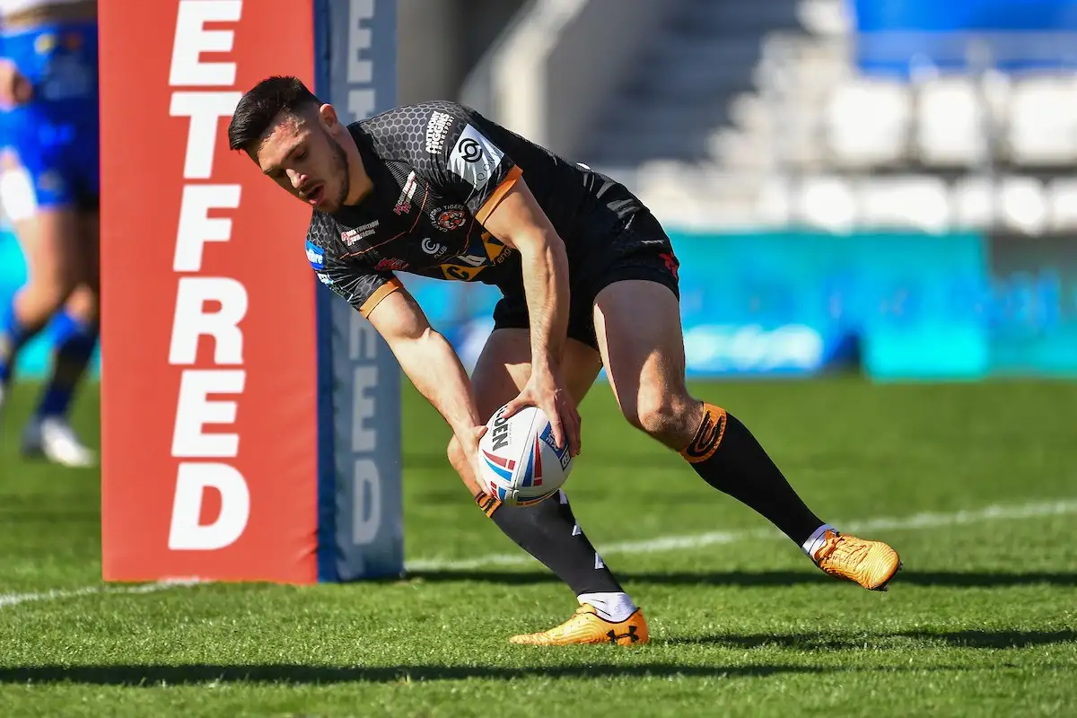 Niall Evalds in action for Castleford
