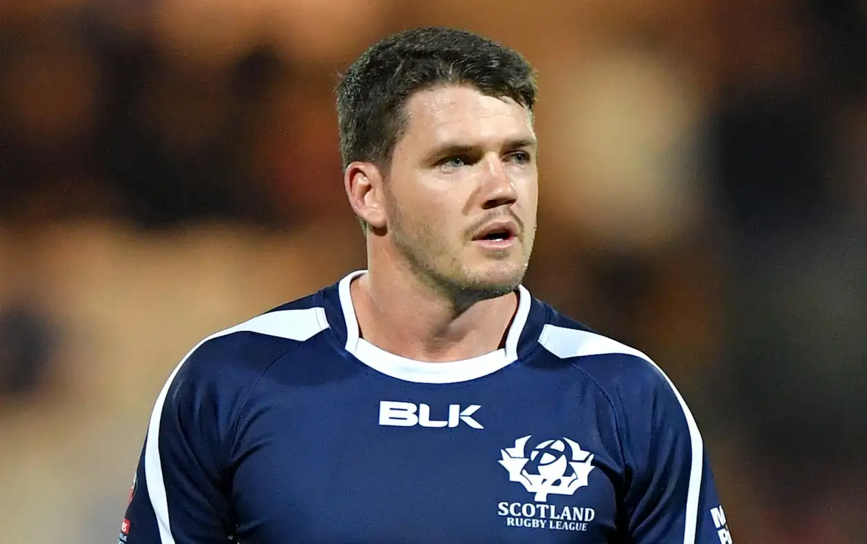 Lachlan Coote in action for Scotland