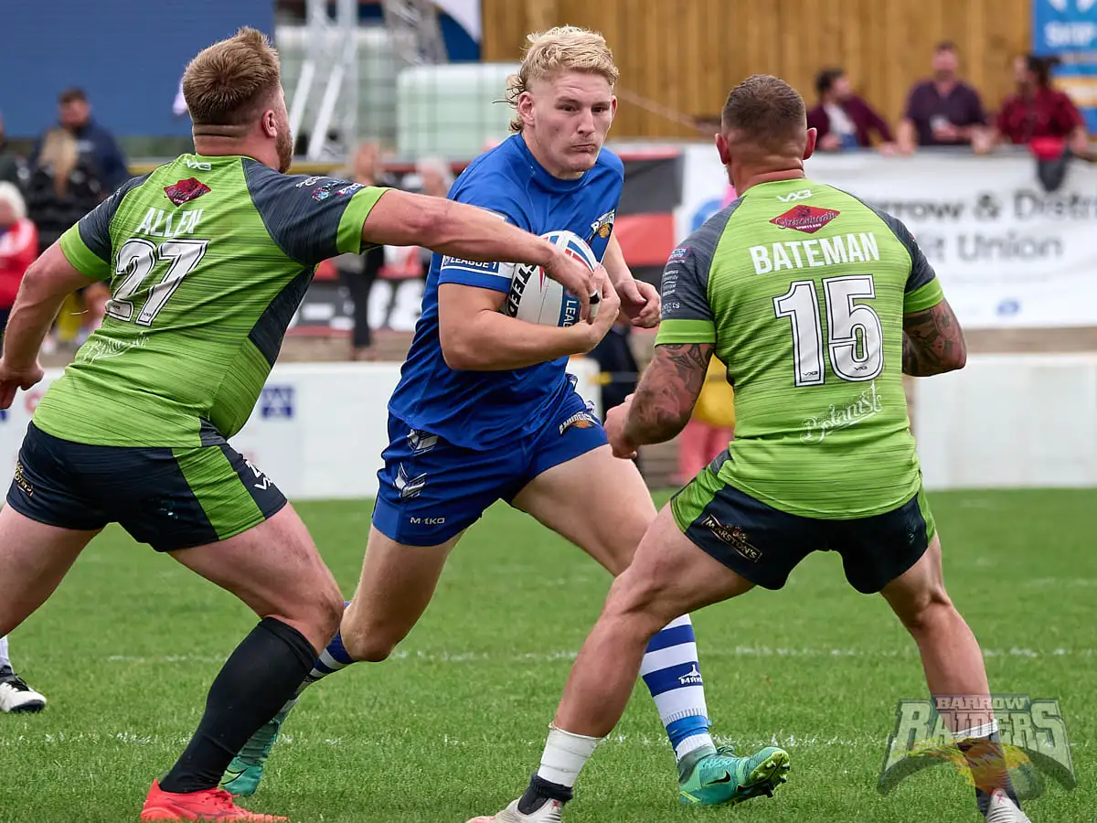 Charlie Emslie in action for Barrow