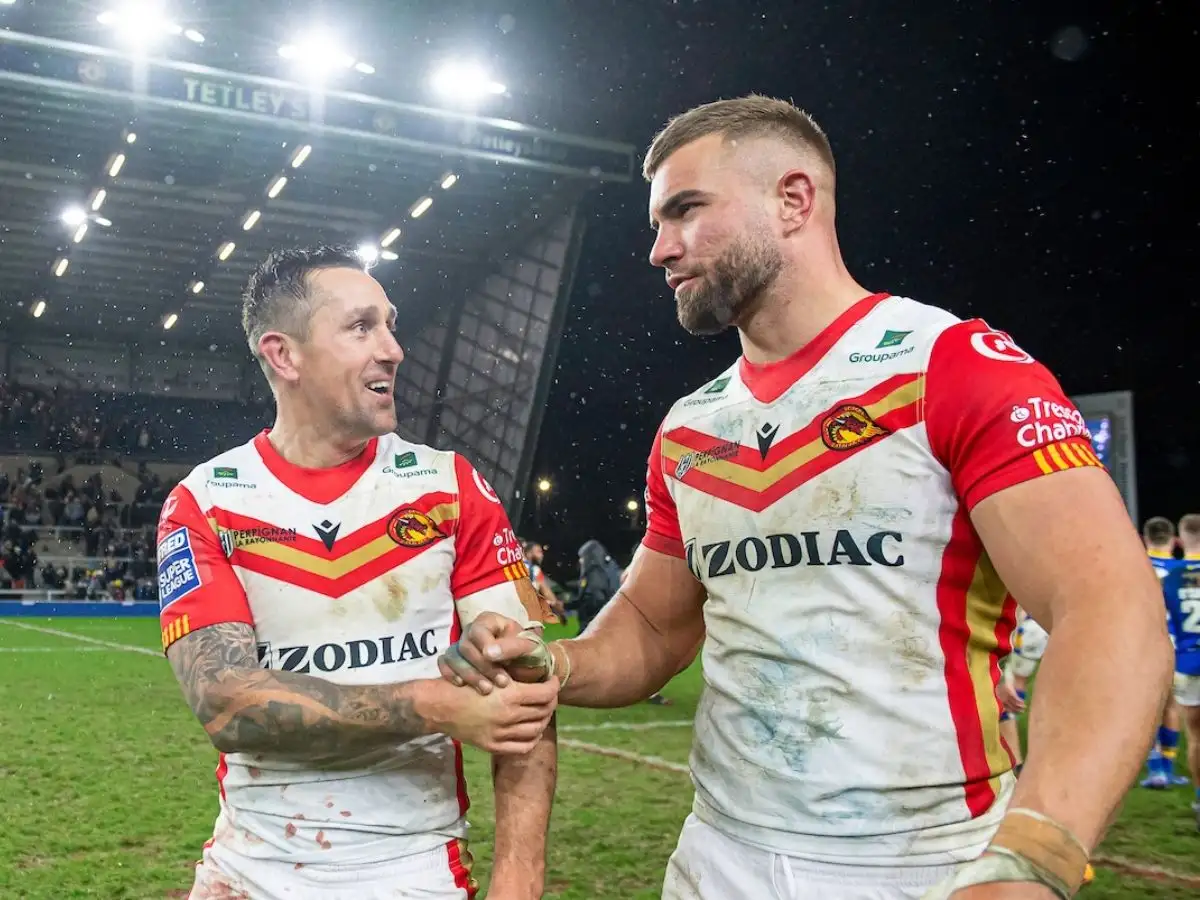 Mitchell Pearce and Mike McMeeken Catalans Dragons SWpix